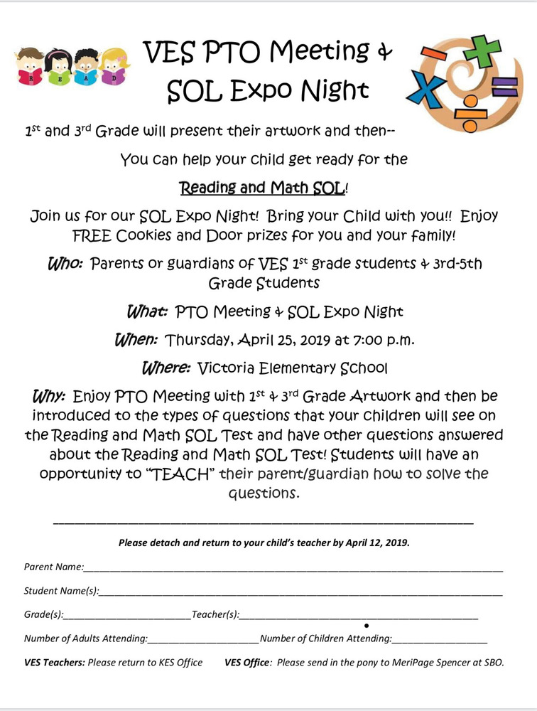 VES PTO Meeting & SOL Expo Night