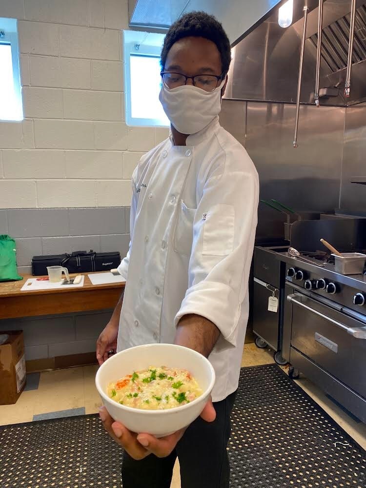 chef prepares food