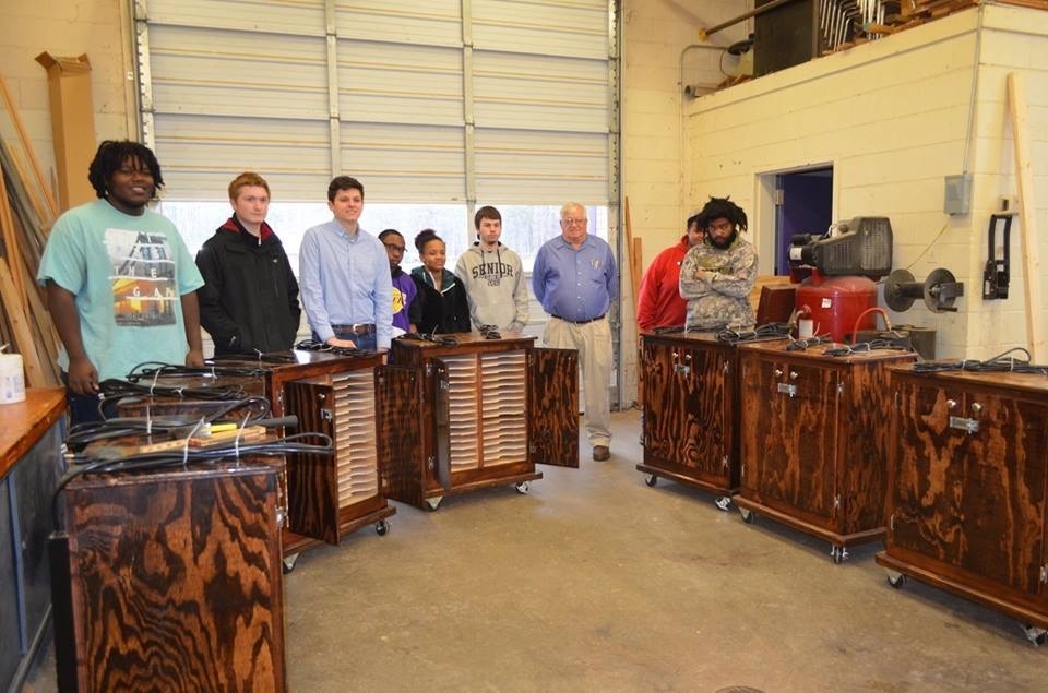 CHS Building Trades Class and their cabinets