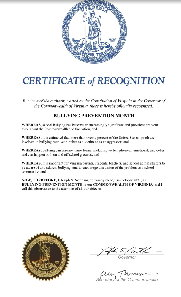 Governor's Proclamation