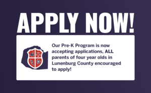 PRE K APPLICATIONS ARE DUE NOW!!