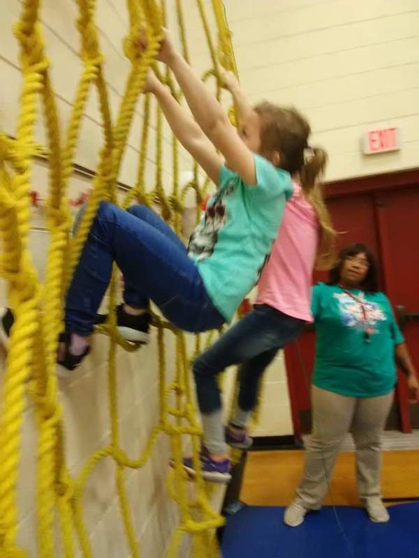 Climbing the Rope Wall
